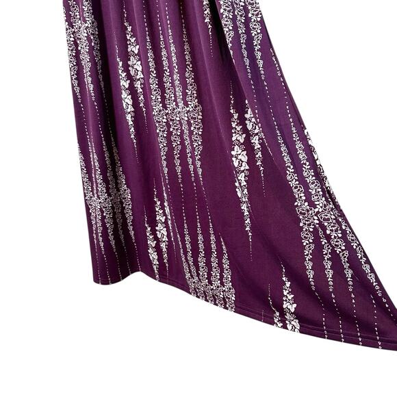 Jon & Anna Womens Floral Sleeveless Maxi Dress Purple White Large Fairy Bohemian - Picture 7 of 13
